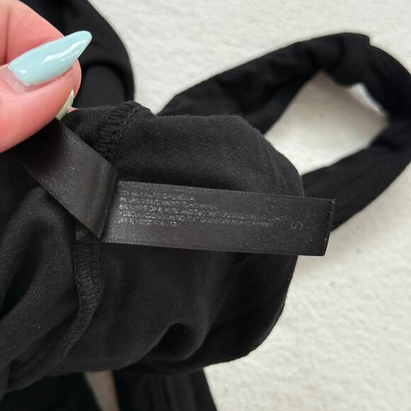 Sam Edelman Black Bodysuit S Open Back Double Lined Super Stretchy Scoop Neck - Picture 9 of 9